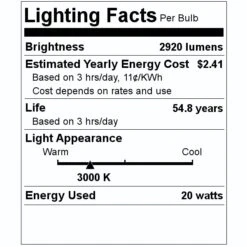HyLite LED Light Bulb (00160) 7 HyLite LED Light Bulb (00160) -LED Glow Shop 00160 Lighting Facts Labelmd