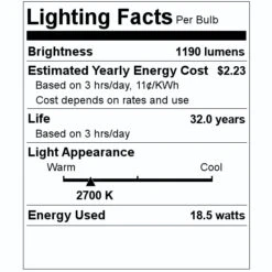 Soraa LED Reflector Flood Retrofit (00881) 6 Soraa LED Reflector Flood Retrofit (00881) -LED Glow Shop 00881 Lighting Facts Labelmd