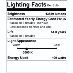 HyLite LED Light Bulb (01510) -LED Glow Shop 01510 Lighting Facts Labelmd