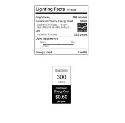 Westinghouse LED Light Bulb (03145) 7 Westinghouse LED Light Bulb (03145) -LED Glow Shop 03145 Lighting Facts Labelmd