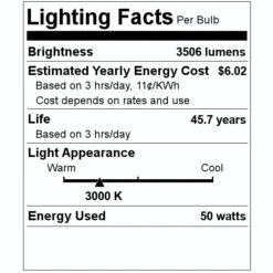 Light Efficient Design LED Light Bulb (03725) 7 Light Efficient Design LED Light Bulb (03725) -LED Glow Shop 03725 Lighting Facts Labelmd