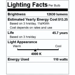 Light Efficient Design LED Light Bulb (08389) -LED Glow Shop 08389 Lighting Facts Labelmd