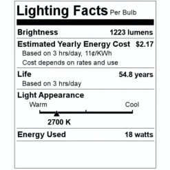 Nicor LED Downlight (10298) -LED Glow Shop 10298 Lighting Facts Labelmd