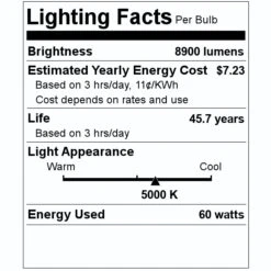 Keystone LED Light Bulb (12185) -LED Glow Shop 12185 Lighting Facts Labelmd