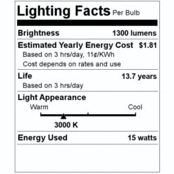 Keystone LED Reflector Flood Retrofit (12705) -LED Glow Shop 12705 Lighting Facts Labelmd