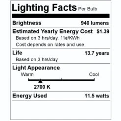Keystone LED Reflector Flood Retrofit (12708) -LED Glow Shop 12708 Lighting Facts Labelmd