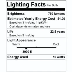 TCP LED Reflector Flood Retrofit (19263) 7 TCP LED Reflector Flood Retrofit (19263) -LED Glow Shop 19263 Lighting Facts Labelmd
