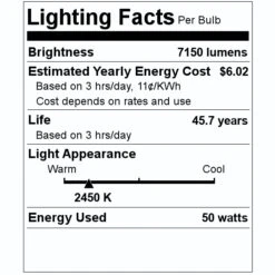 GE Lighting LED Light Bulb (27572) -LED Glow Shop 27572 Lighting Facts Labelmd