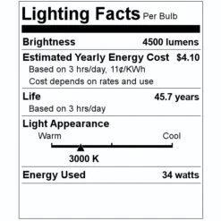 Green Creative LED Light Bulb (35052) -LED Glow Shop 35052 Lighting Facts Labelmd