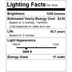Solais LED Light Bulb (38257) 7 Solais LED Light Bulb (38257) -LED Glow Shop 38257 Lighting Facts Labelmd