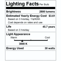 Nuvo LED Ceiling Light Fixture (51177) -LED Glow Shop 51177 Lighting Facts Labelmd