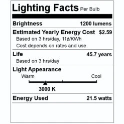 Nuvo LED Ceiling Light Fixture (62218) 7 Nuvo LED Ceiling Light Fixture (62218) -LED Glow Shop 62218 Lighting Facts Labelmd