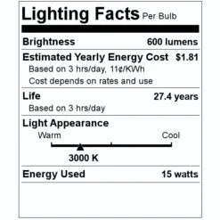 Nuvo LED Ceiling Light Fixture (68109) -LED Glow Shop 68109 Lighting Facts Labelmd