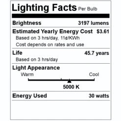 Morris LED HID Light Bulb (70600) -LED Glow Shop 70600 Lighting Facts Labelmd