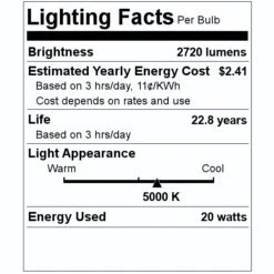 Commercial LED HID Light Bulb (70899) 7 Commercial LED HID Light Bulb (70899) -LED Glow Shop 70899 Lighting Facts Labelmd