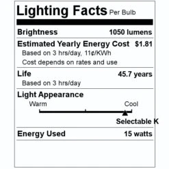 Sunlite LED Light Fixture (87779) 7 Sunlite LED Light Fixture (87779) -LED Glow Shop 87779 Lighting Facts Labelmd