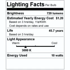 LED Glow Shop -LED Glow Shop 99552 Lighting Facts Labelmd